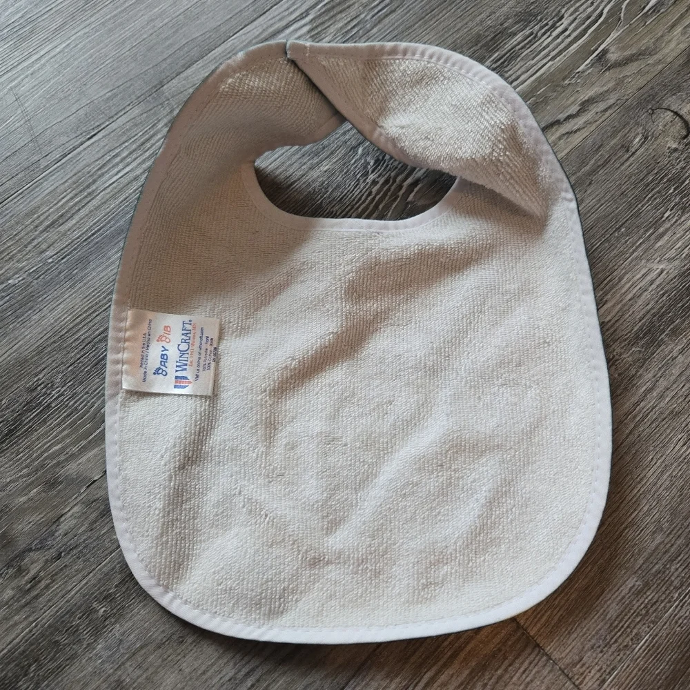 Wincraft Baby Bib with White and Blue Tag